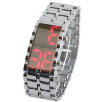 Lava hodinky panske Led cervene